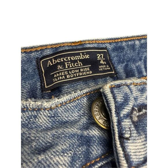 Abercrombie & Fitch Women’s 4 Ames Low Rise Slim Boyfriend Denim Jean Shorts - Picture 5 of 7